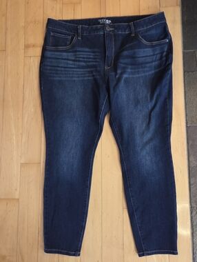 Time And Tru Women’s Jeans High Rise Skinny Dark Wash Sz 20 Petite Stretch